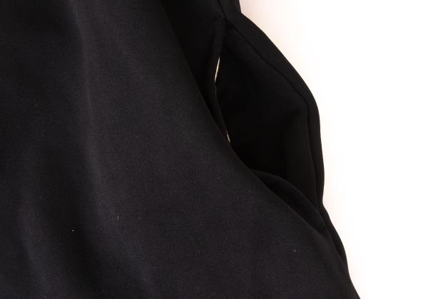 COMME des GARCONS Poly Frill Round Collar Coat Black Size M
