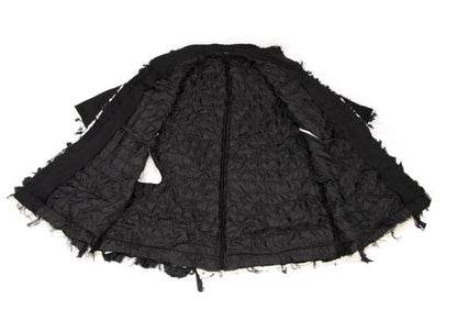 COMME des GARCONS Poly Frill Round Collar Coat Black Size M