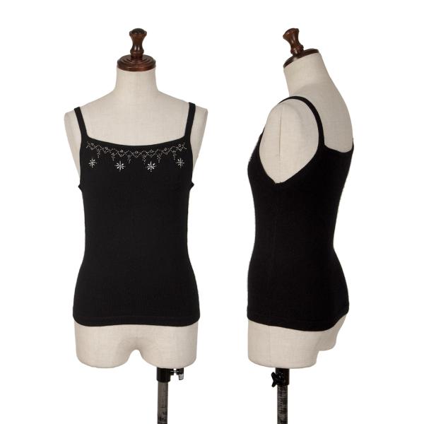 KEITA MARUYAMA Black Rayon Blend Beaded Camisole Size 1