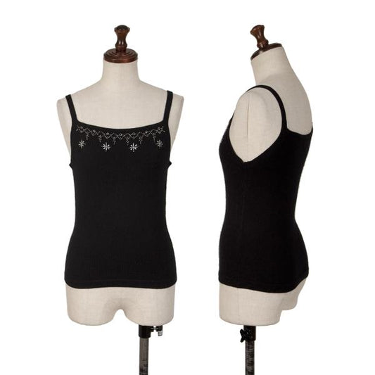 KEITA MARUYAMA Black Rayon Blend Beaded Camisole Size 1