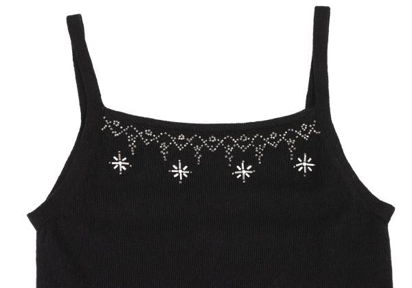 KEITA MARUYAMA Black Rayon Blend Beaded Camisole Size 1