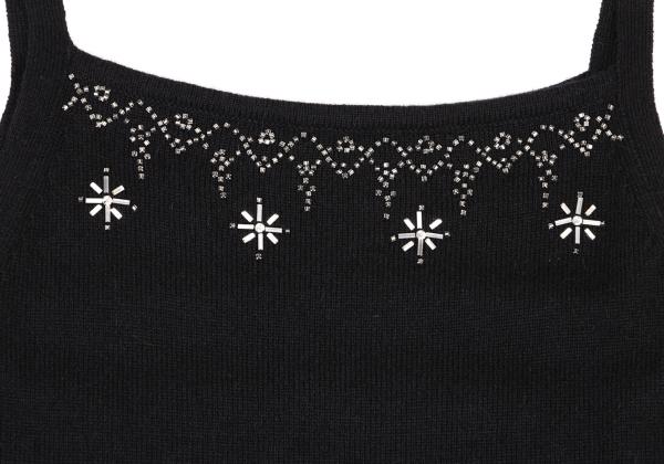 KEITA MARUYAMA Black Rayon Blend Beaded Camisole Size 1