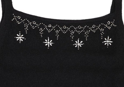 KEITA MARUYAMA Black Rayon Blend Beaded Camisole Size 1