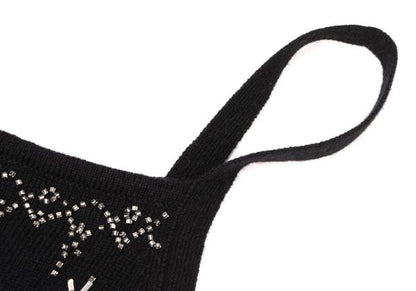 KEITA MARUYAMA Black Rayon Blend Beaded Camisole Size 1