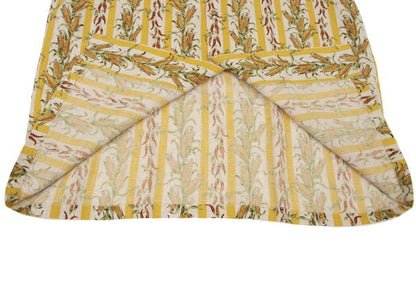 Papas ISLAND Beige Linen Stripe Print Collar Shirt Size M