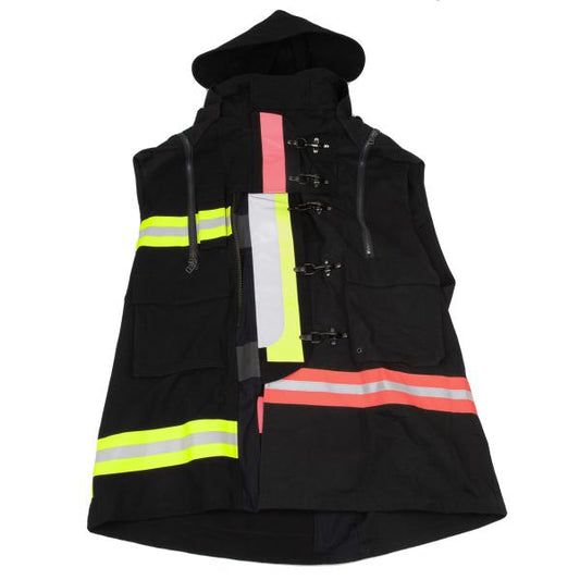 FACETASM 21SS Cotton Fireman Hooded Vest Black Multi Size L