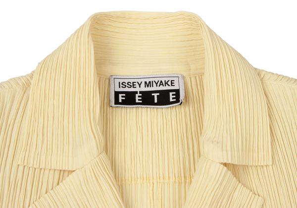 ISSEY MIYAKE FETE Pleated 3-Button Jacket Yellow Size 3