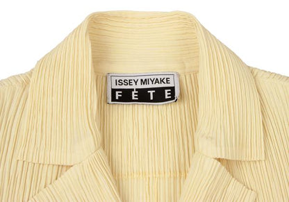 ISSEY MIYAKE FETE Pleated 3-Button Jacket Yellow Size 3