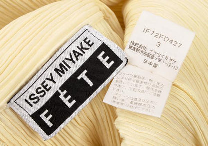 ISSEY MIYAKE FETE Pleated 3-Button Jacket Yellow Size 3