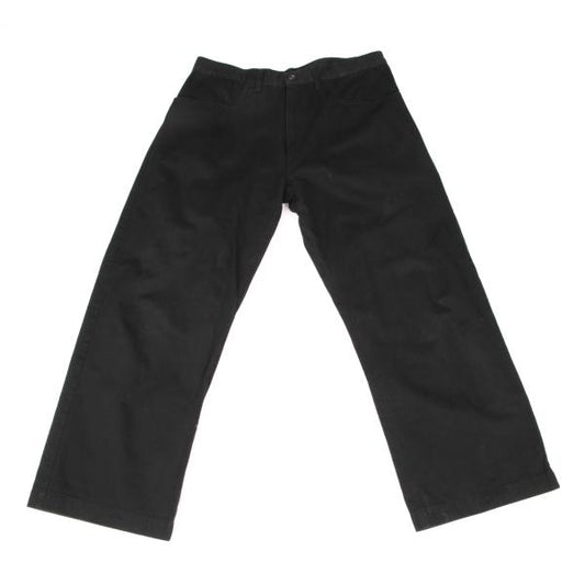 Y's Cotton Back Zip Wide Pants Black Size 2