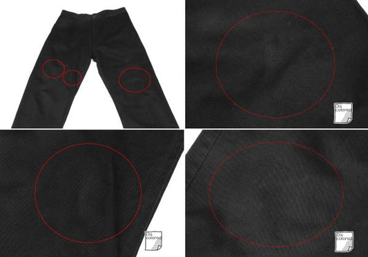 Y's Cotton Back Zip Wide Pants Black Size 2