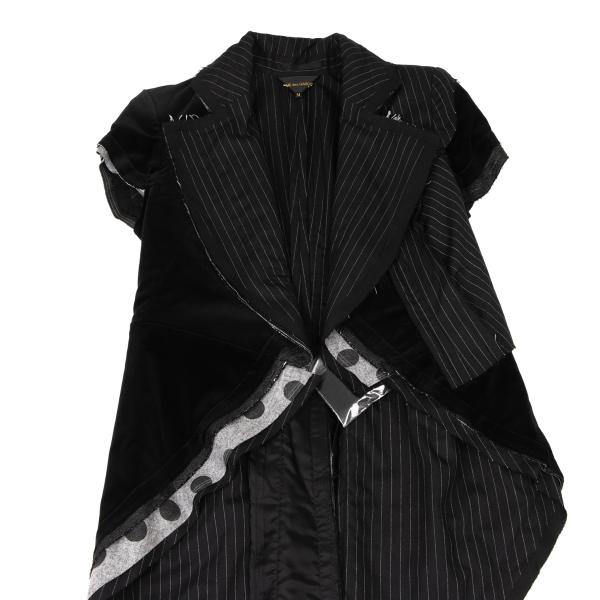 COMME des GARCONS 10SS Mixed Material Jacket Black Size M