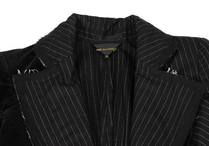 COMME des GARCONS 10SS Mixed Material Jacket Black Size M