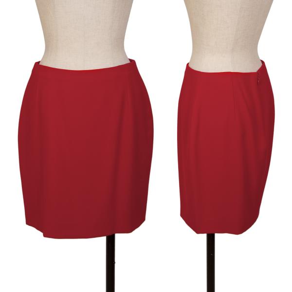GIANNI VERSACE Red Wool A-Line Mini Skirt Size 40