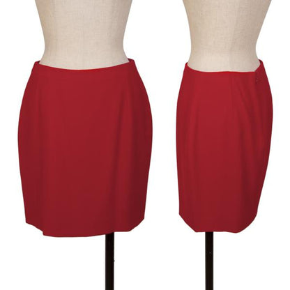 GIANNI VERSACE Red Wool A-Line Mini Skirt Size 40