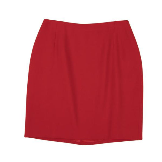 GIANNI VERSACE Red Wool A-Line Mini Skirt Size 40