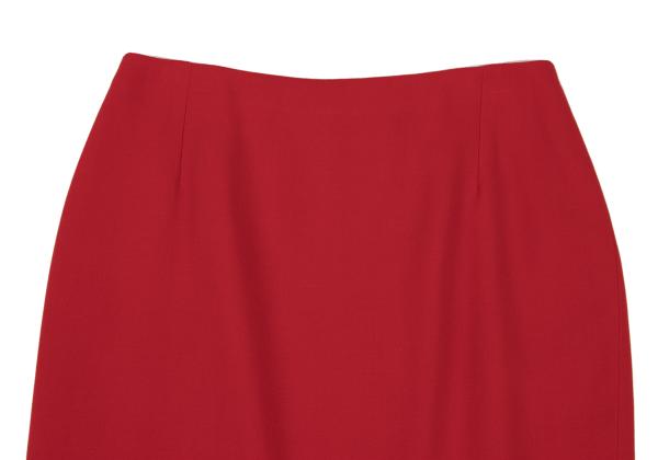 GIANNI VERSACE Red Wool A-Line Mini Skirt Size 40