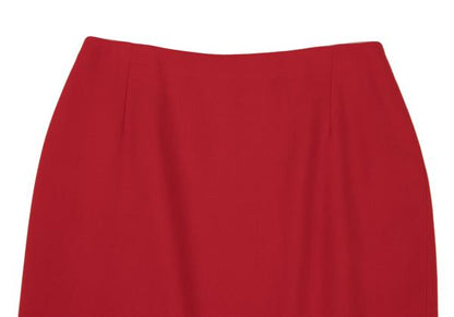 GIANNI VERSACE Red Wool A-Line Mini Skirt Size 40