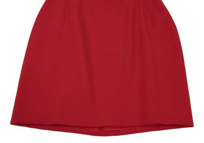GIANNI VERSACE Red Wool A-Line Mini Skirt Size 40
