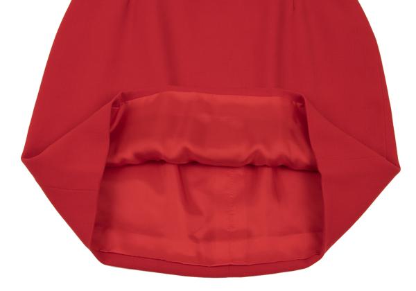GIANNI VERSACE Red Wool A-Line Mini Skirt Size 40