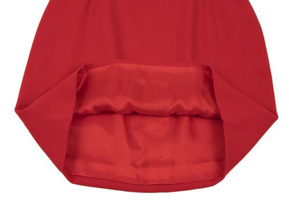 GIANNI VERSACE Red Wool A-Line Mini Skirt Size 40