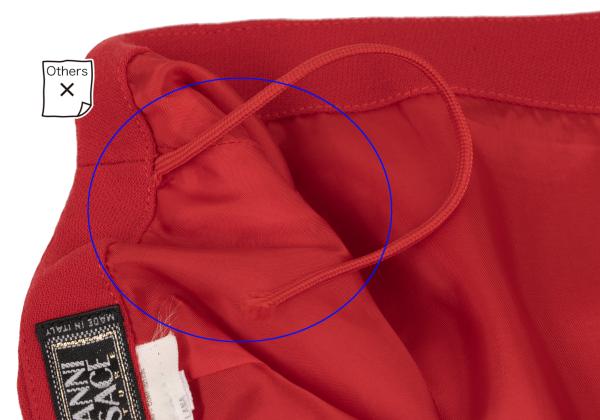 GIANNI VERSACE Red Wool A-Line Mini Skirt Size 40