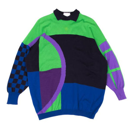 GIANNI VERSACE Crazy Pattern Knit Multi-Color Size 1