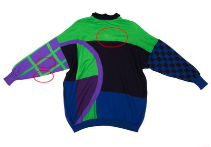 GIANNI VERSACE Crazy Pattern Knit Multi-Color Size 1
