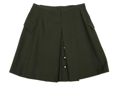 GIANNI VERSACE Wool Blend Pocket Back Skirt Green Size M