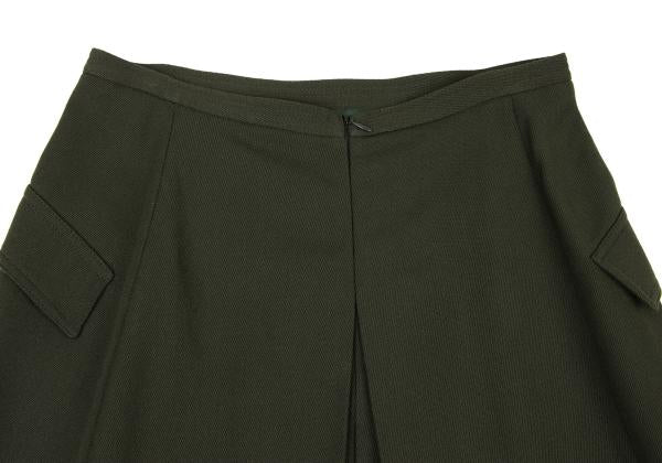 GIANNI VERSACE Wool Blend Pocket Back Skirt Green Size M