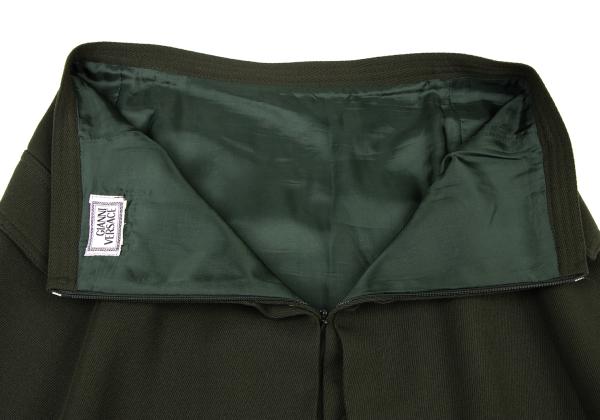 GIANNI VERSACE Wool Blend Pocket Back Skirt Green Size M