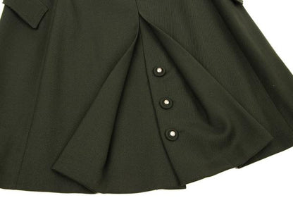 GIANNI VERSACE Wool Blend Pocket Back Skirt Green Size M