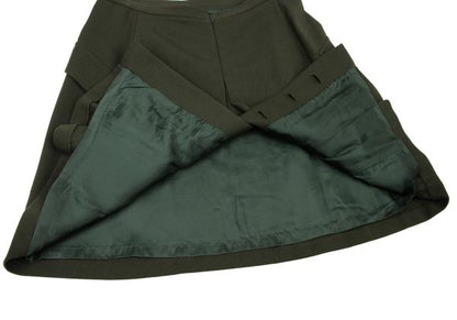 GIANNI VERSACE Wool Blend Pocket Back Skirt Green Size M