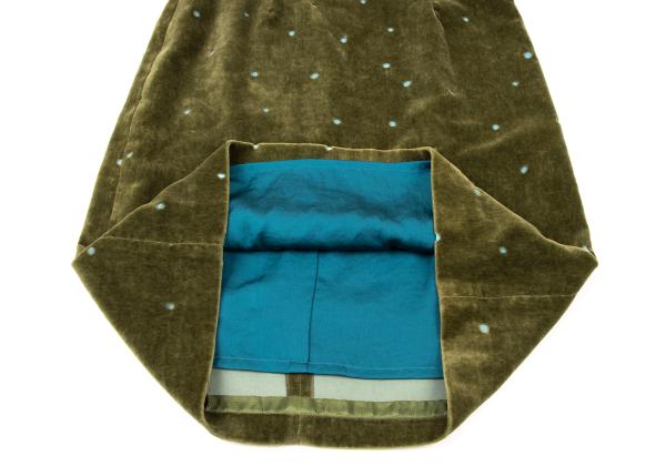 mina perhonen Cutout Dot Velour Dress Green Size 38
