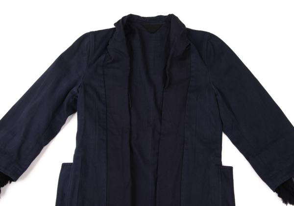 COMME des GARCONS Frill Sleeve Layered Jacket Navy Size M