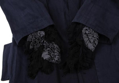 COMME des GARCONS Frill Sleeve Layered Jacket Navy Size M