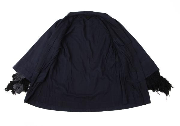 COMME des GARCONS Frill Sleeve Layered Jacket Navy Size M