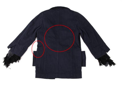COMME des GARCONS Frill Sleeve Layered Jacket Navy Size M
