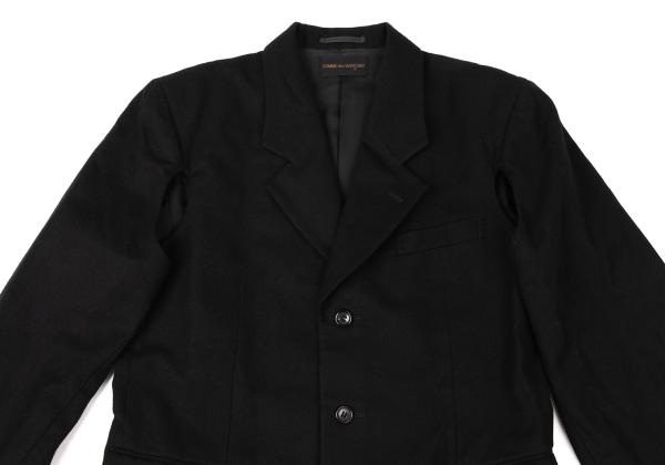 COMME des GARCONS Wool Side-Slit Design Jacket Black Size M