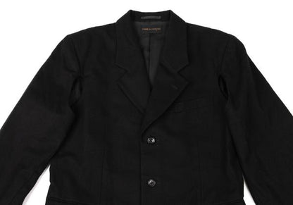 COMME des GARCONS Wool Side-Slit Design Jacket Black Size M