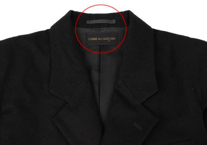 COMME des GARCONS Wool Side-Slit Design Jacket Black Size M