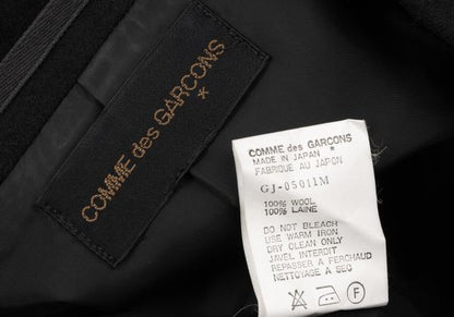COMME des GARCONS Wool Side-Slit Design Jacket Black Size M