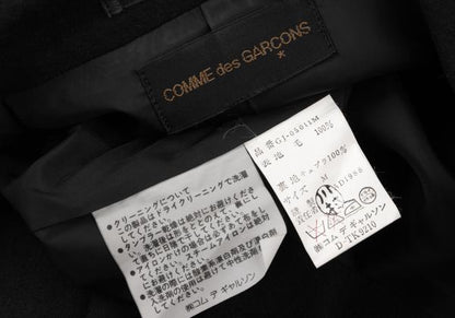 COMME des GARCONS Wool Side-Slit Design Jacket Black Size M