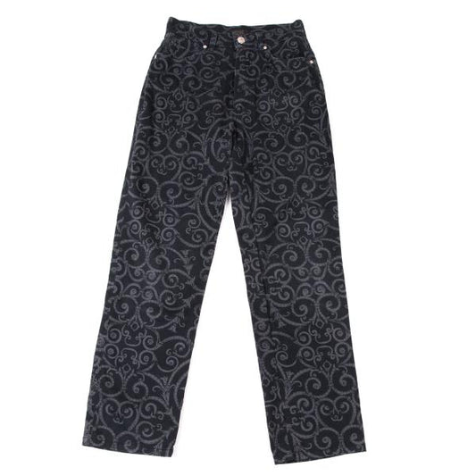 VERSACE CLASSIC V2 Stretch Cotton Baroque Pants Navy Size 27