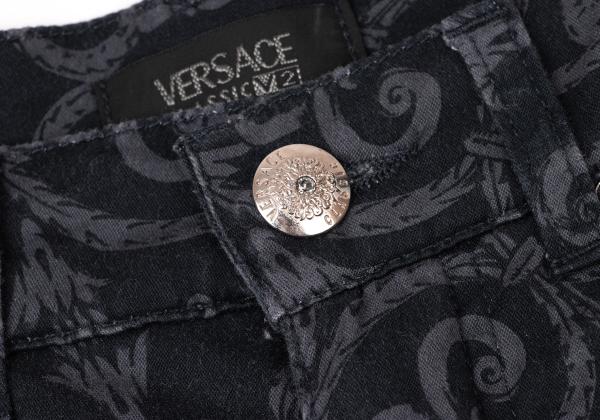 VERSACE CLASSIC V2 Stretch Cotton Baroque Pants Navy Size 27