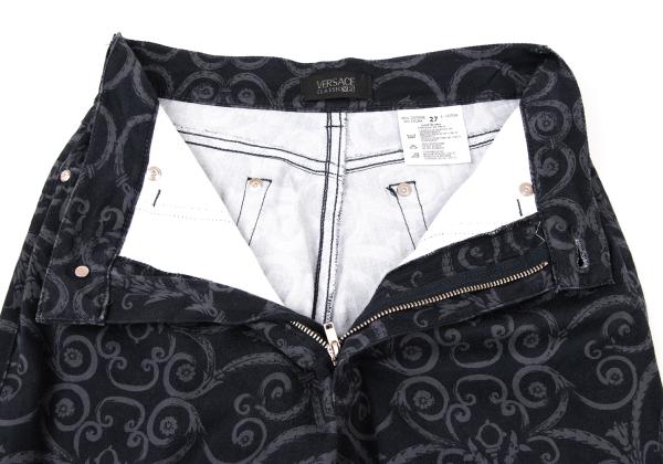 VERSACE CLASSIC V2 Stretch Cotton Baroque Pants Navy Size 27