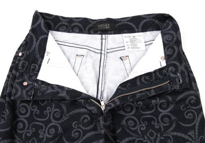 VERSACE CLASSIC V2 Stretch Cotton Baroque Pants Navy Size 27