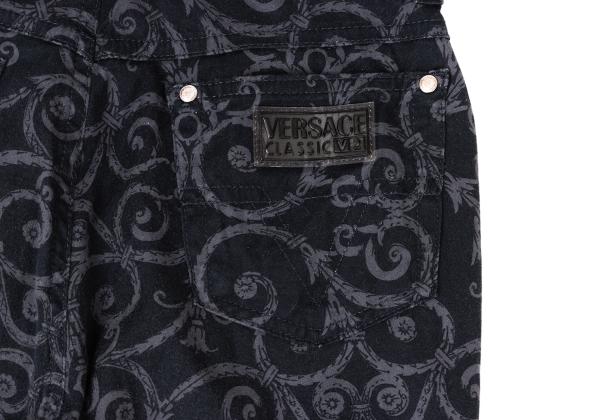VERSACE CLASSIC V2 Stretch Cotton Baroque Pants Navy Size 27