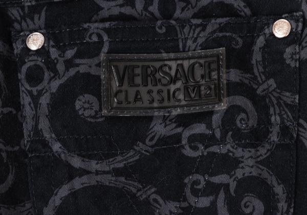 VERSACE CLASSIC V2 Stretch Cotton Baroque Pants Navy Size 27