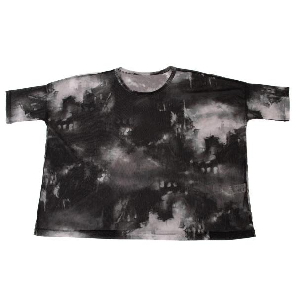 Y's Graphic Print Mesh Sheer T-Shirt Multi Size 2